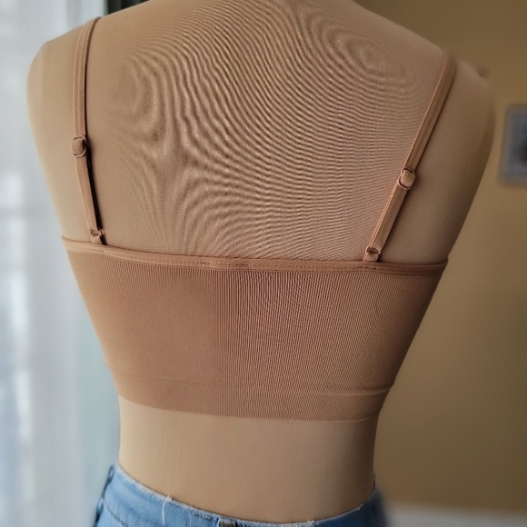 Aerie For Good Seamless Lace Trim Bralette - Tan Size XS NWT - Picture 6 of 9